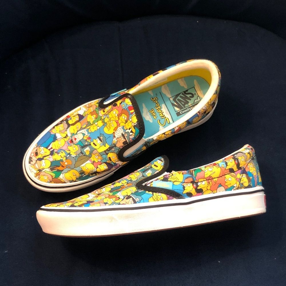 Vans The Simpsons x ComfyCush Slip-On ‘Springfield’ Sneakers women’s 8 men’s 6.5 - Picture 4 of 6